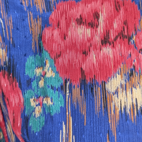 Vintage Union Made Blue Floral Dress | Long Sleeve Midi | Cottagecore, Size S - Picture 11 of 11